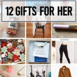 a montage of images depicting gifts for women