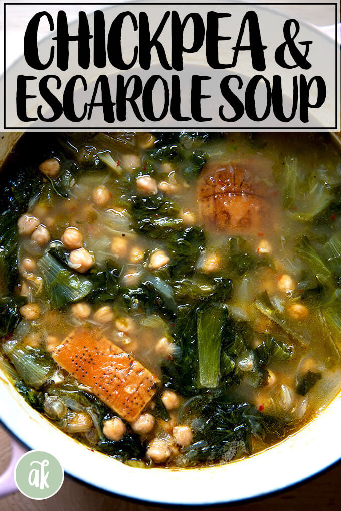 Chickpea and Escarole Soup | Alexandra's Kitchen