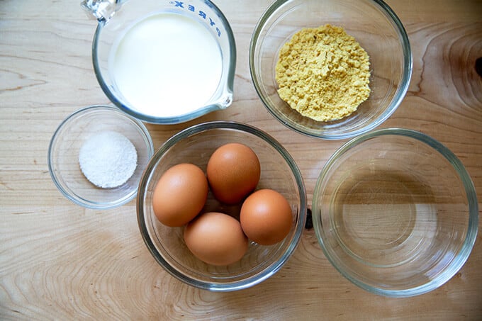 Ingredients for mustard sauce.