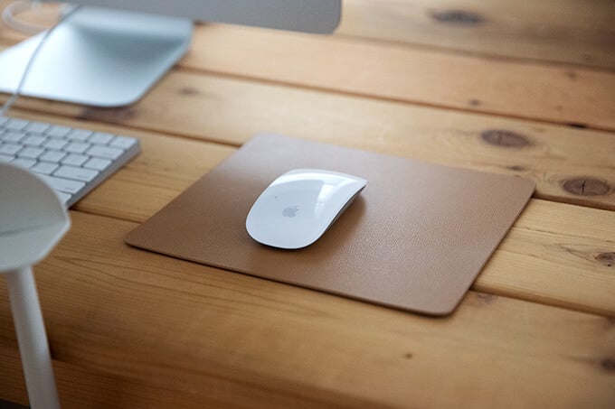 A leather mousepad.