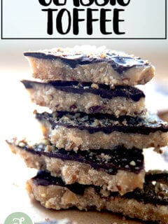 A stack of classic toffee.