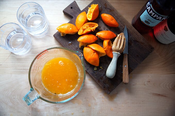 Juiced clementines.