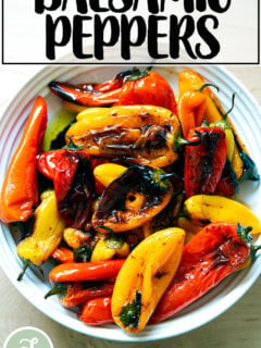 Balsamic roasted peppers.