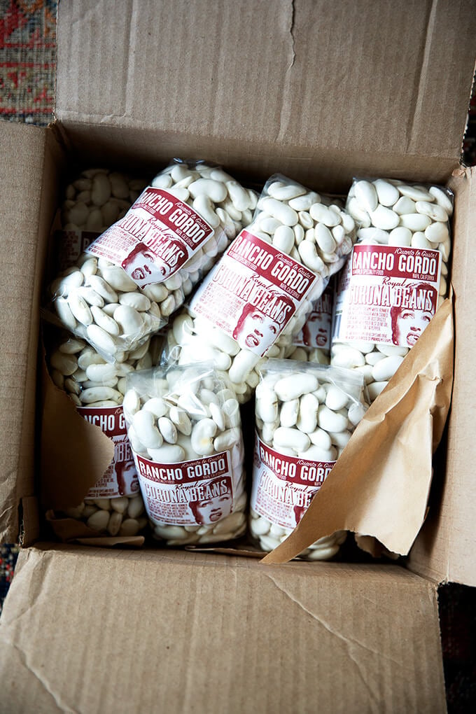 A box of corona beans.