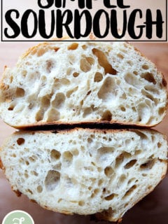 Simple sourdough bread.