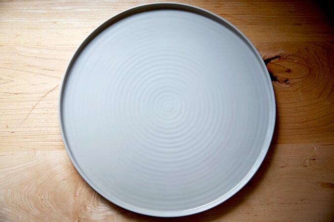 A large circular platter.