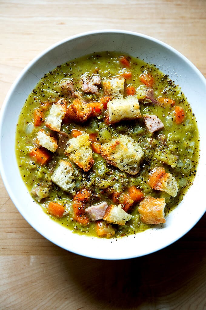 Split Pea Soup with Ham - Striped Spatula