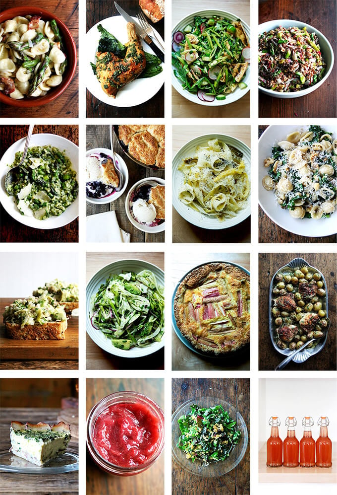 A montage of spring recipes. 