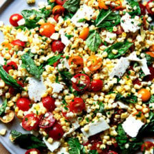 Raw Corn Salad with Tomatoes, Feta, and Herbs