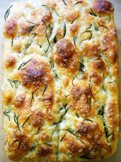 Just-baked rosemary focaccia.