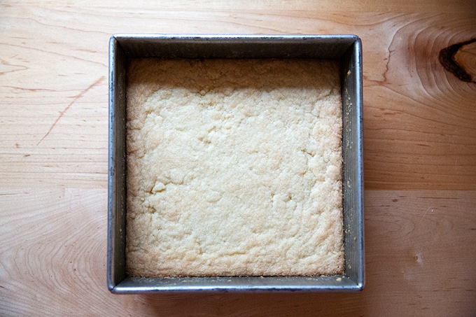 Just-baked shortbread.