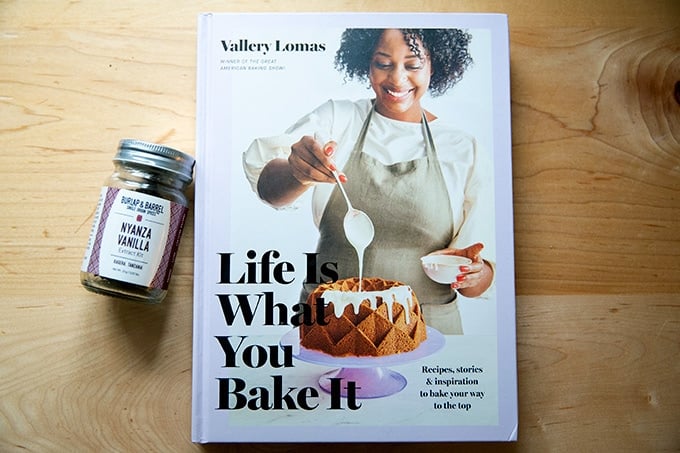 Life is What you Bake It, a cookbook, on a counter top.