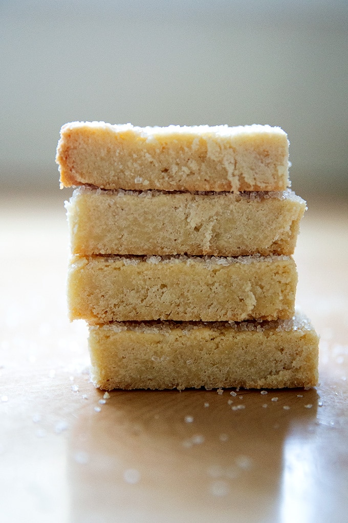 A stack of shortbread.