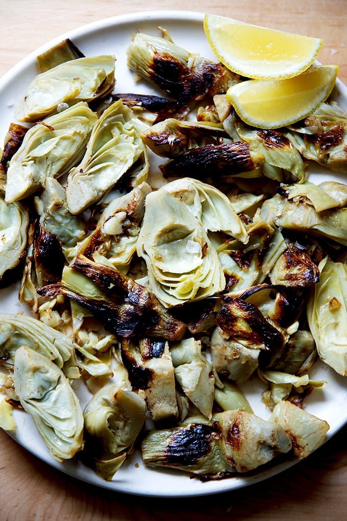 Crispy Garlicky Artichoke Hearts. 