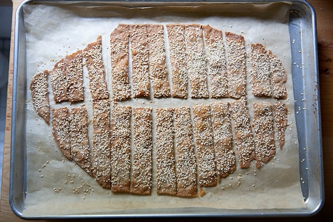 Sourdough Crackers with Olive Oil & Herbs