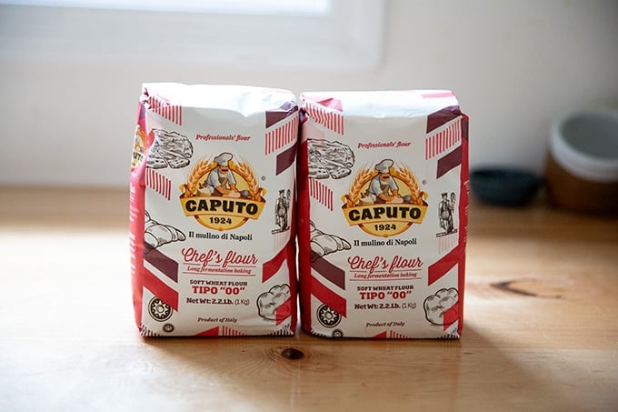 Two bags of Caputo Flour.