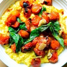 Fresh Corn Polenta with Blistered Tomatoes