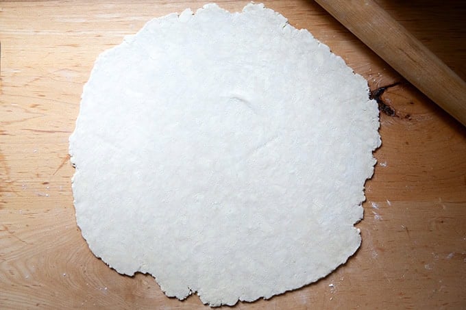Pie dough rolled out into a 15-inch round. - 5