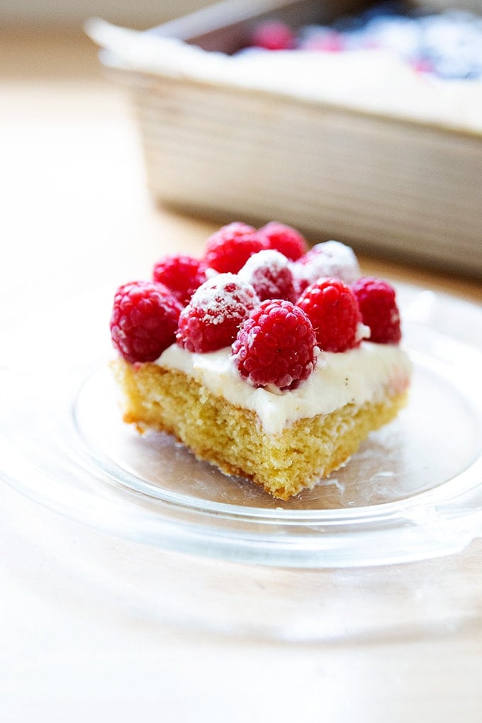 A slice of flag cake.