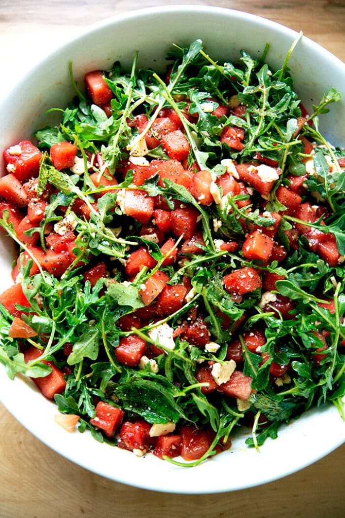 Watermelon Feta Mint Summer Salad