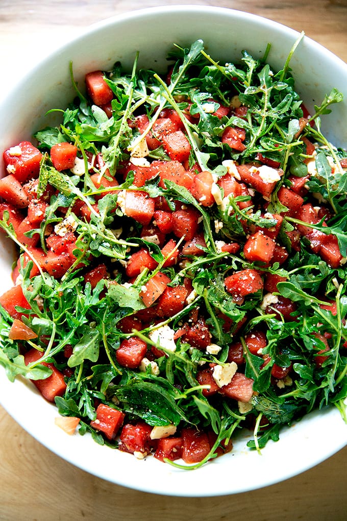 Watermelon Feta Mint Salad