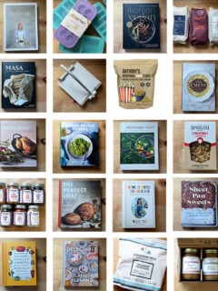 A montage of new cookbooks.