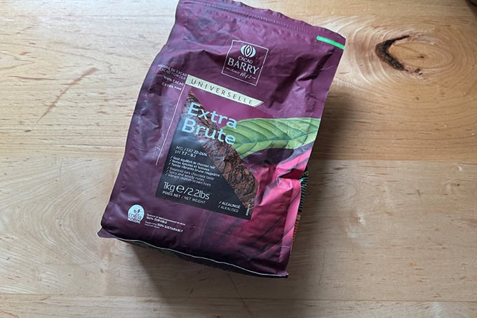 A bag of really good cocoa powder. 