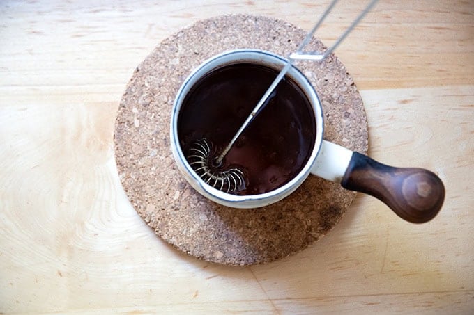 Cinnamon-sugar-butter mixture in a small saucepan, whisked together. - 29