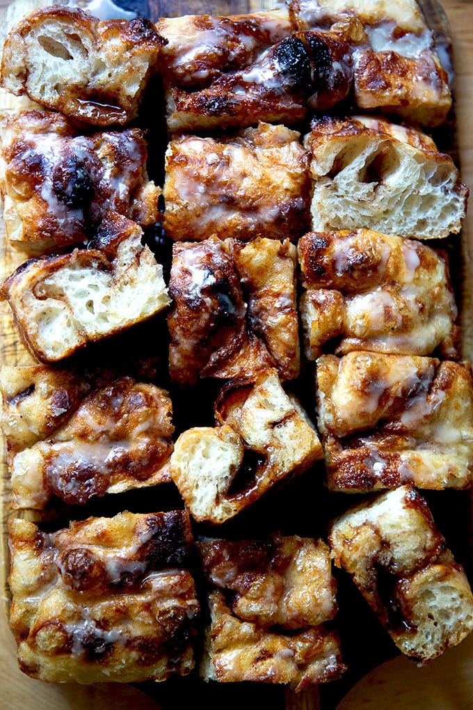 Crumb shots of cinnamon-sugar focaccia. - 40