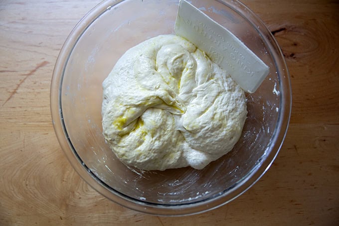 Focaccia dough deflated after 2 days in the fridge. - 23