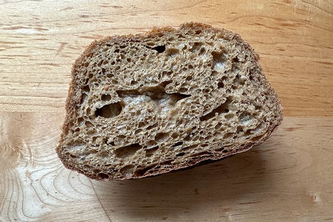 Crumb shot of bread made with Petra 0103 flour.