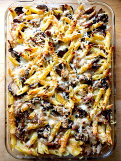 Just-baked Turkey Tetrazzini. - 2