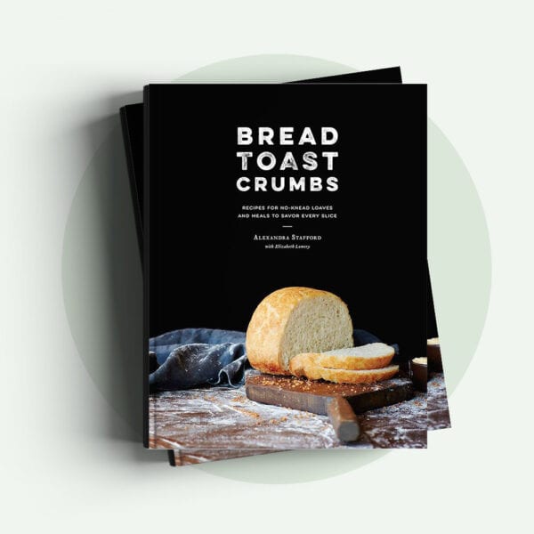 Bread toast crumbs cookbook cover mockup.