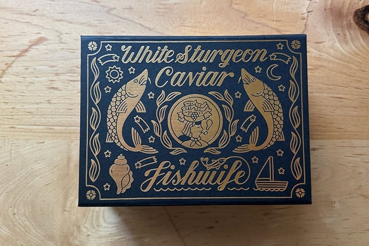 A box of Fishwish Caviar.