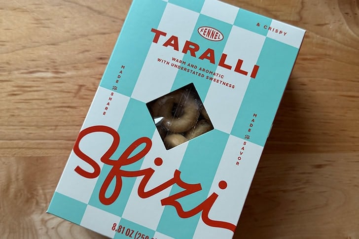 A box of Sfizi taralli.