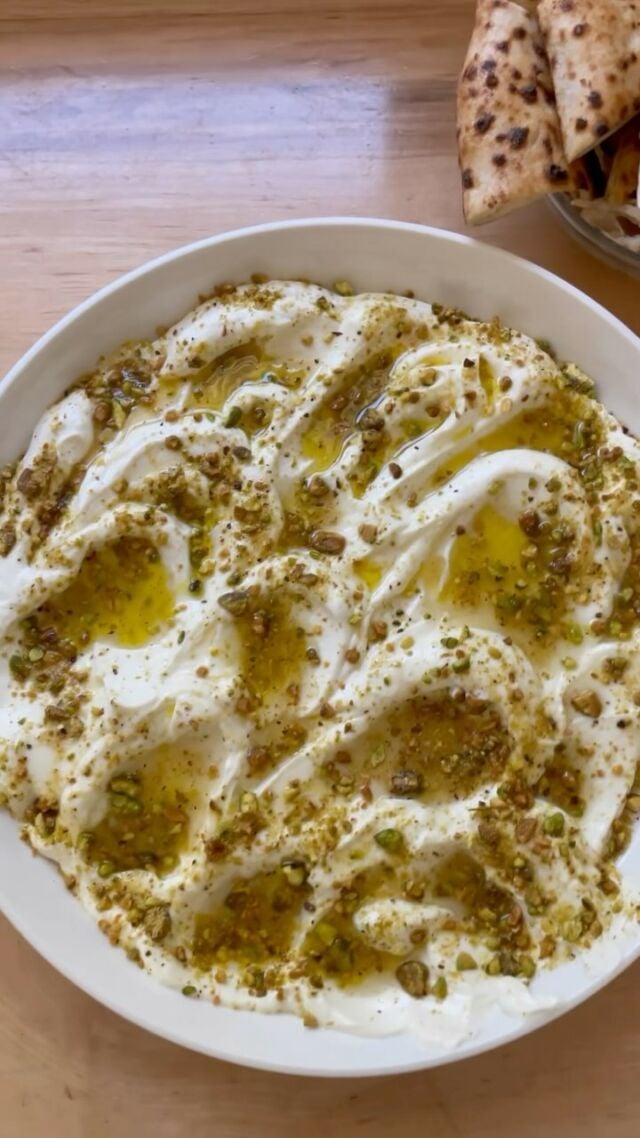 Whipped Ricotta with Honey & Pistachios for all of your entertaining needs 🎉🎉🎉 ⁣
⁣
This recipe comes from @mrsvitale ‘s new book At My Italian Table, and it is so simple, and so, so delicious... everyone I’ve served it to has raved ⁣💯
⁣
Comment “ricotta” to have the recipe sent to your DMs 🤗 ⁣
⁣
#whipped #ricotta